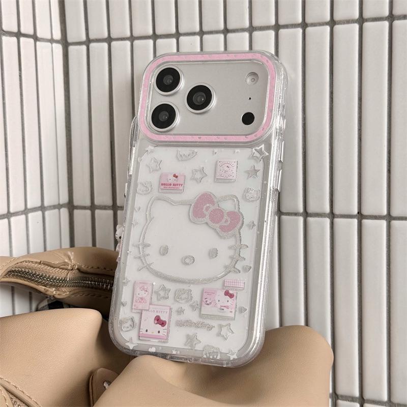 

Cute Kawaii Cat Head Stickers for iPhone 17/16 Pro Max/15/14 Girly Phone Cases iPhone 17 Pro Max