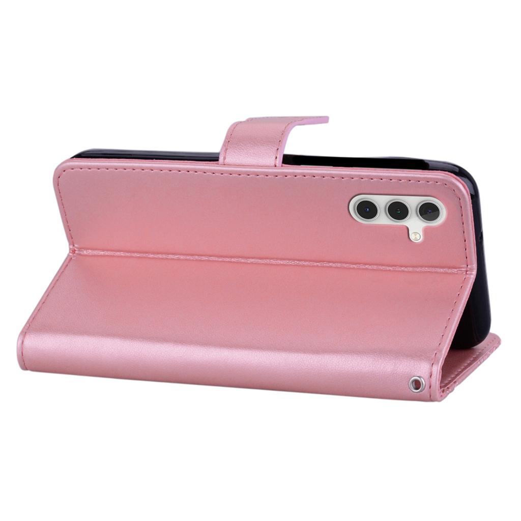 For Samsung Galaxy S24 Case Rhinestone Leather Phone Cover Owl Flower Pattern