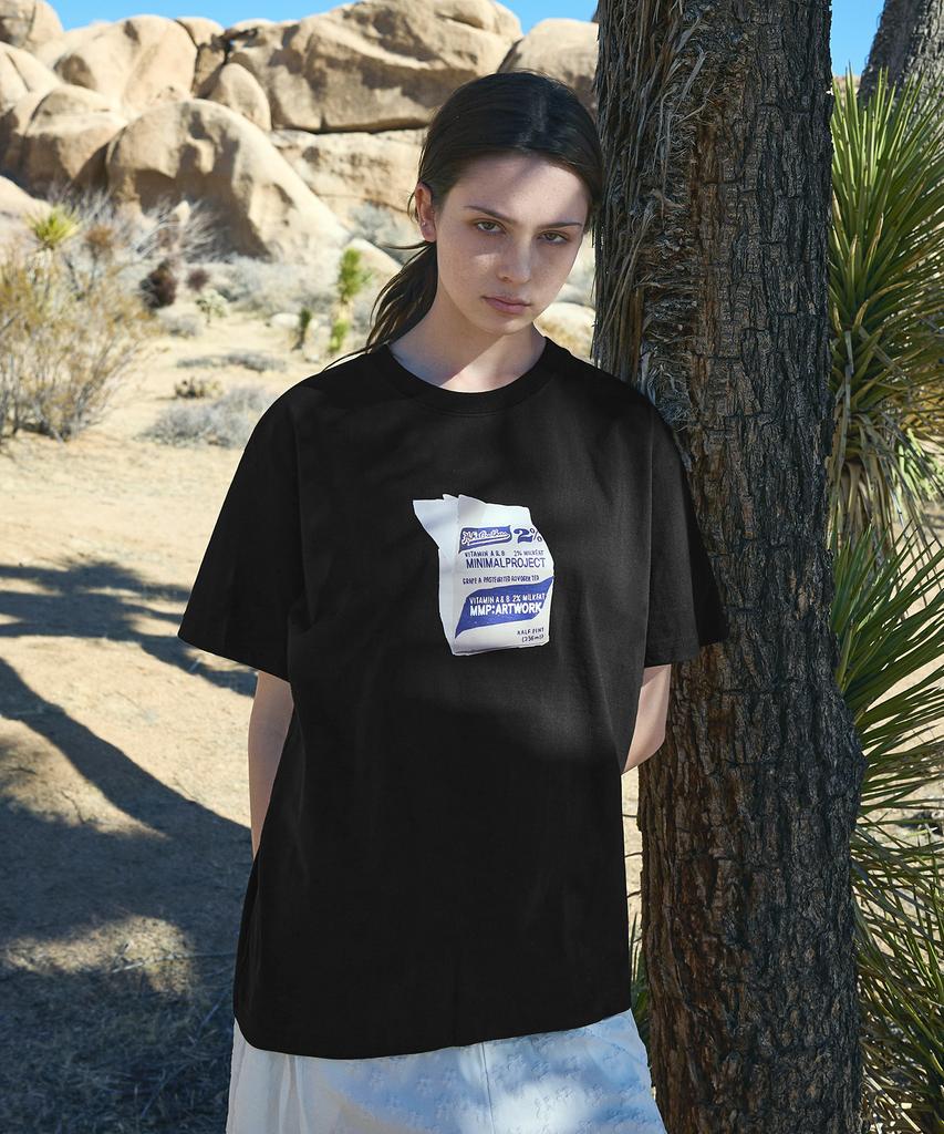 MINIMALPROJECT Retro Artwork Short Sleeve T-Shirt Mst172 [Black]