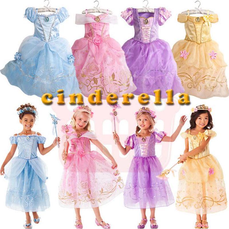 Kostým letních šatů pro dívky s motivem Ledového království 2024 - Krátký rukáv na halloweenské vystoupení