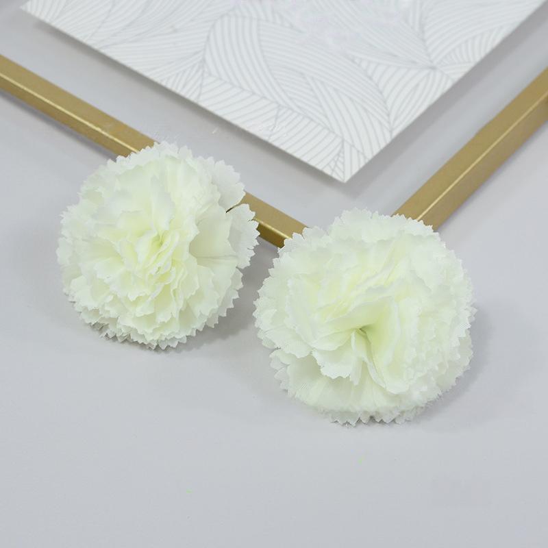 50Pcs Marigold Flower Heads Bulk Indian Silk Artificial Flower for Diwali Diy Wreath Garland Craft Home Room Wedding Party Decor