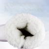 Anti Slip White Women's Shoes with Winter Velvet and Thick Cotton Boots Zippers for Warmth Snow Boots and Large Cotton Shoes