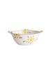 Household minimalist style ceramic soup bowl Japanese yellow flower painted tableware double ear large bowl salad bowl