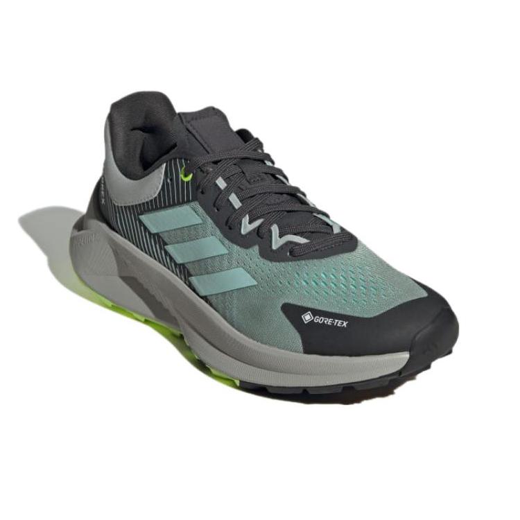 New Adidas Terrex Soulstride Flow Gore Tex Wonder Silver Semi Flash Aqua Lucid Lemon Women's ID6715