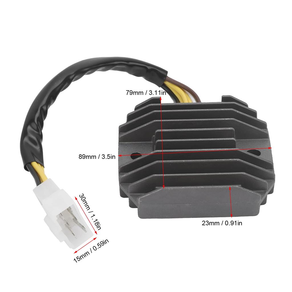 Yctze Motorcycle Rectifier Voltage Regulator, Rectifier Voltage Regulator Replacement for Kawasaki ZXR250 / ZZR400 / ZZR600