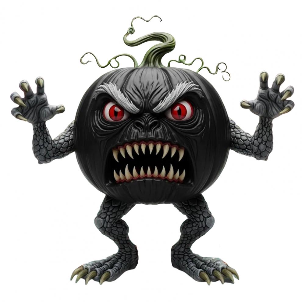 Kürbisdeko Jack-o'-lantern Figur Gruselige Harz Halloween Tischdekoration Kürbis Böse Figur für Zuhause Büro Schreibtisch