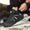 2025Yellow Winter Trekking Boots Men Hiking Shoes High top Motorcycle Shoes Man Work Sneakers Warm Fur Outdoor Walking Boots Men