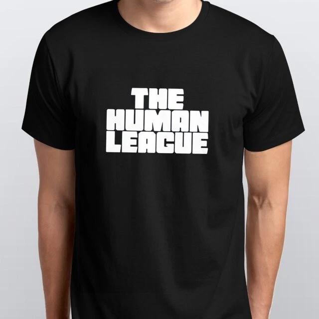 

HUMAN LEAGUE 100% Cotton T-shirt Mens Tees Top sizes S M L XL XXL colours Black, White S
