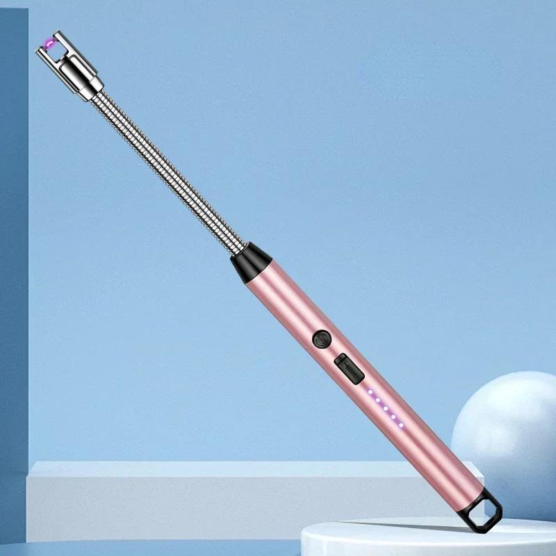 Kitchen USB Electric Arc Lighter Rechargeable Windproof BBQ Flameless Plasma Candle Long Lighters Hose Gas Stove Ignition Gun