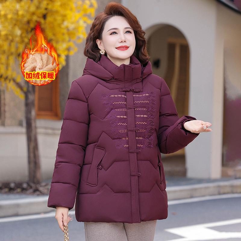 Aged winter cotton-padded clothes piled and thickened cotton-padded clothes women's cotton-padded jackets warm jackets