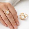 Elegant Heart-shaped Box Ring DIY Design Can Be Opened Circular Box Ring Hollow Gold-plated Finish Transparent Box Ring