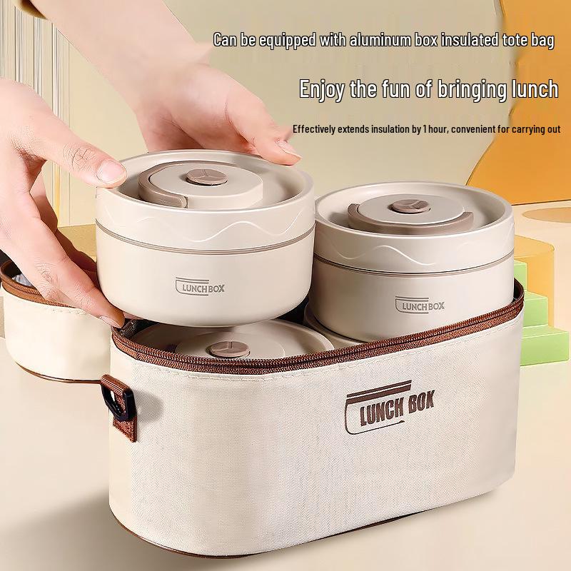 Extra Long Insulated Stainless Steel Bento Lunch Box - Microwaveable & Portable