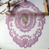 1PC Dinning Table Cover Embroidered Table Cloth Elegant Round Lace Tablecloth Coffee Coasters Napkin Party Wedding Decoration