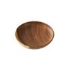 Acacia Wood Dinner Plates for Eating, Wooden Round Charcuterie Boards Serving Bowls for Food Dishes Cheese Dessert Salad