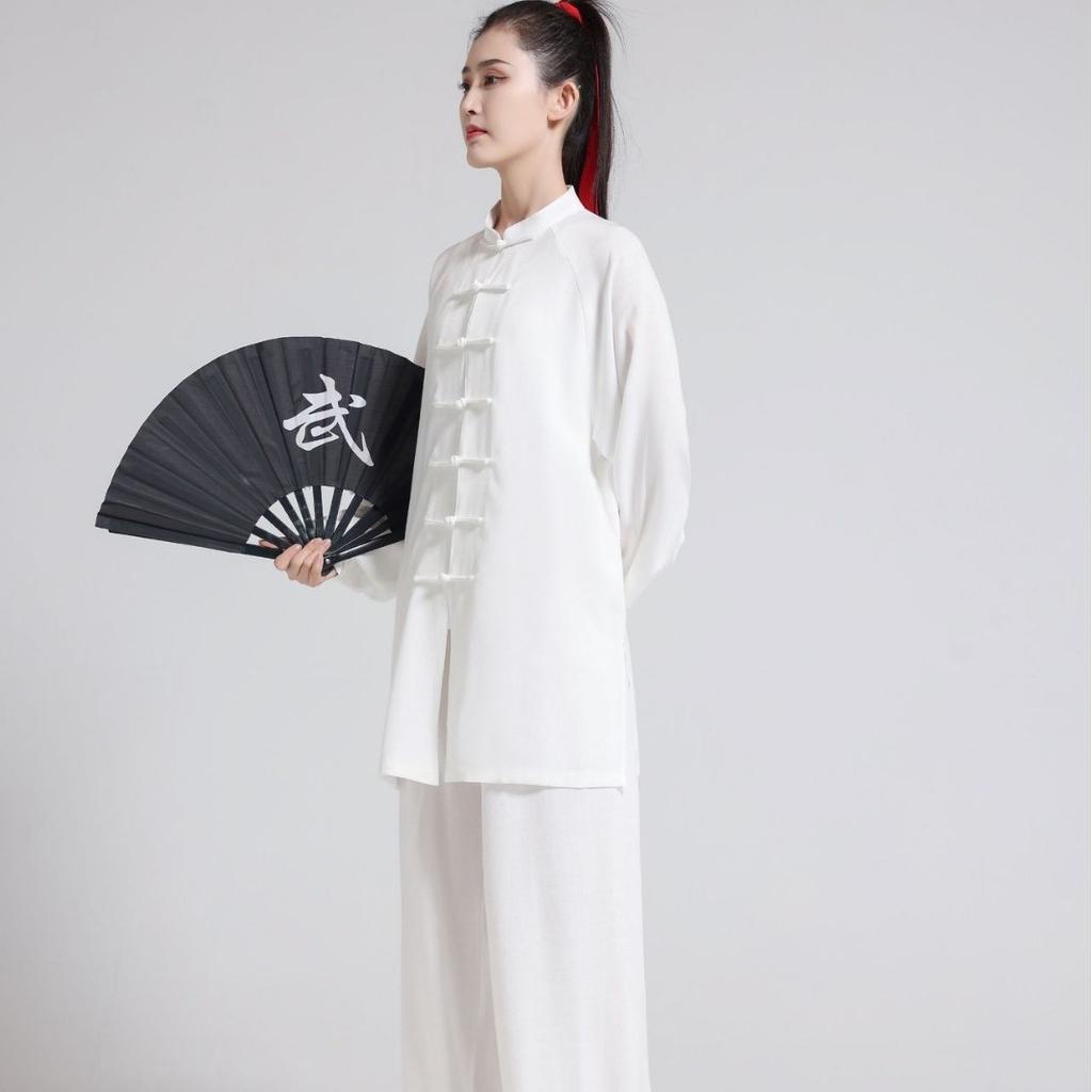 Adult Silk Cotton Traditional Chinese Clothing Wushu Tai Chi Exercise Costume Men Women KungFu Martial Art Uniform Suit Outfits