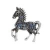 Classic Rhinestone Horse Brooches For Women Zodiac Animal Lapel Pins Casual Party Accessories New Year Gifts Friends
