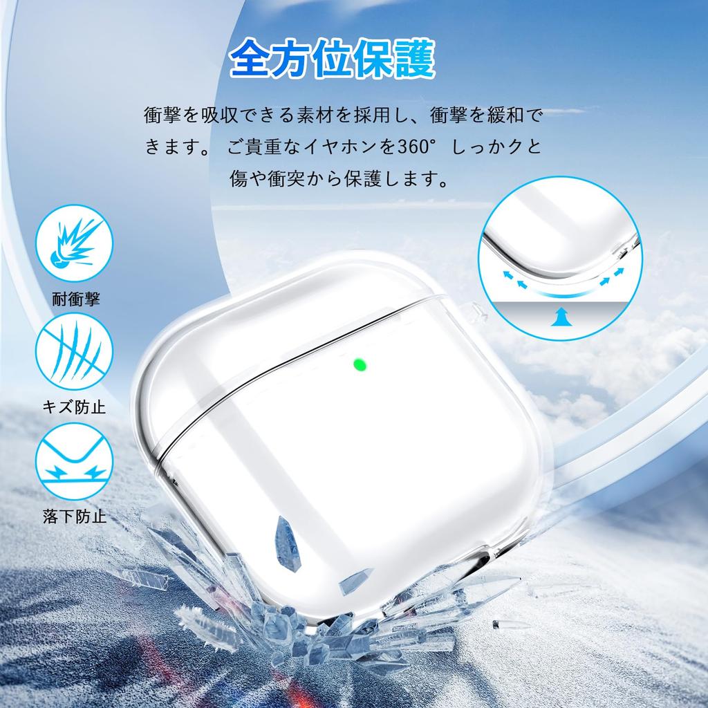 Seefox Airpods 4 Case in Airpods 4th Generation Case TPU Material Separable Visible LED Light Mountable and Rechargeable Airpods 4 Cover Lightweight