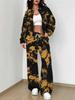 Retro Flower Explosion Autumn and Winter New European and American Women's Clothing Small Daisy Printing Suit Women