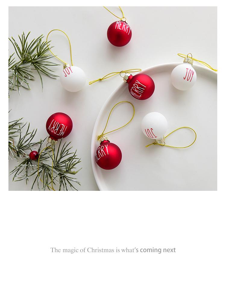 Painted Christmas Tree Glass Ball Pendant Decoration