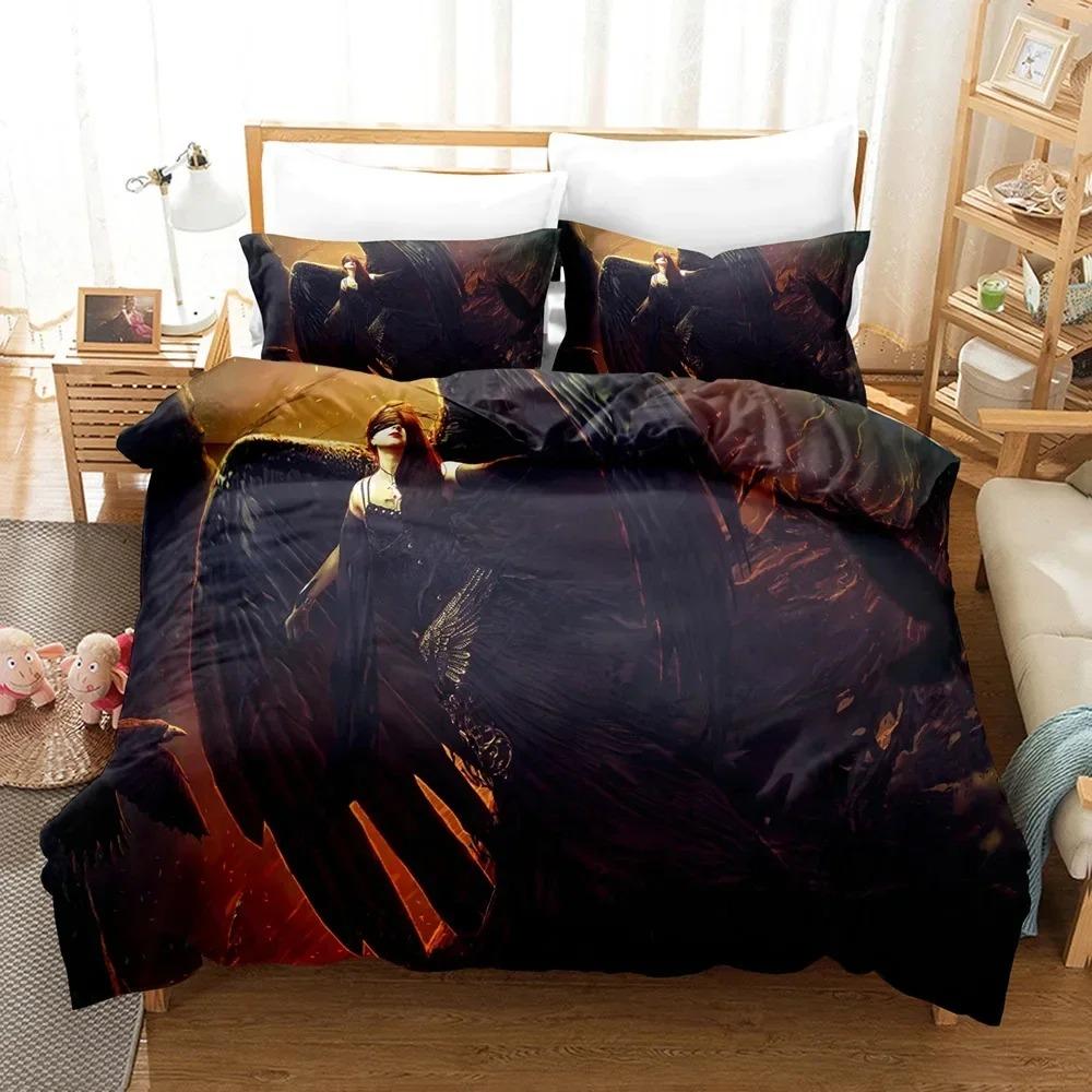 3D Print Fallen Angel Bedding Set Duvet Cover Bed Set Quilt Cover Pillowcase Comforter King Queen Size Boys Adult Bedding Set