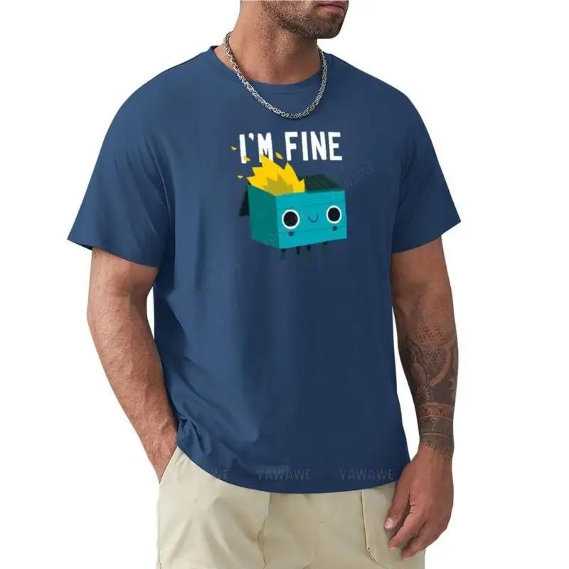 tshirt man summer tees Dumpster Is Fine TShirt korean fashion funny t shirt mens graphic tshirts big and tall