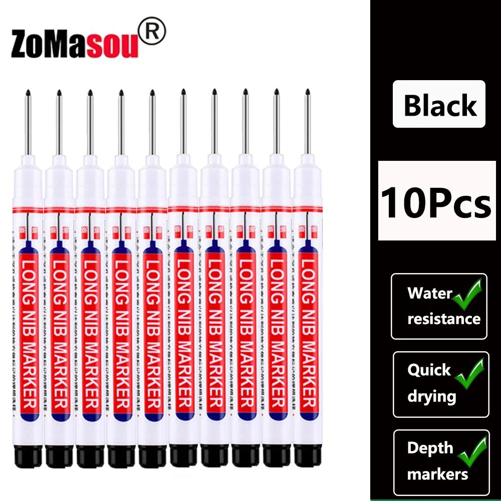 20mm 1-100 Stück Wasserdichter Tieflochmarker Stifte mit langem Kopf für Holzbearbeitung für Metall Tischler Weiße/Schwarze/Rote/Blaue/Grüne Tinte