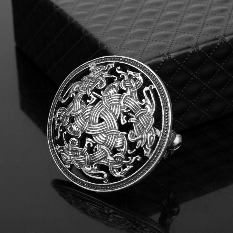 Pendentif Bouclier Viking Nordique avec Design en Alliage Antique Broche Vintage Pour Cadeaux de Voyage