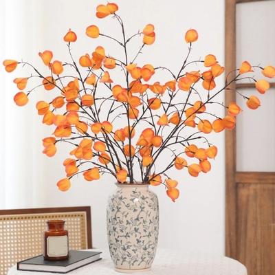 Long Branches Artificial Lantern Fruits Realistic Handmade Simulation Flower Plastic Berry Tree Branch Flower Bedroom Table