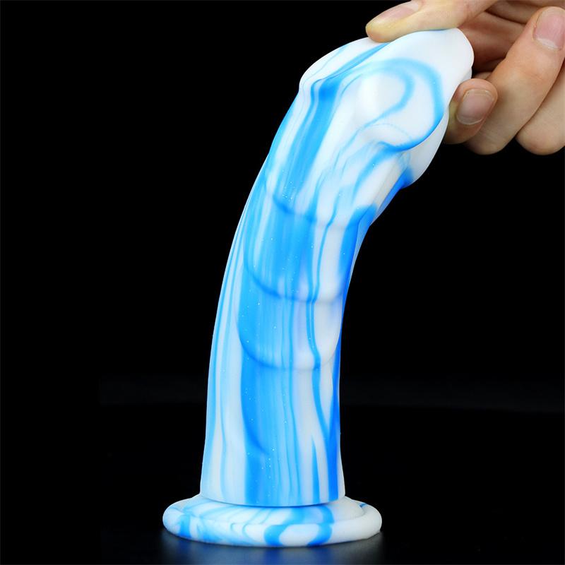 Mixed Color Liquid Silicone Eggless Simulation Penis Dildo Female Masturbation Device Anal Anal Plug Anal Expansion Device