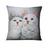 Cute Flower Cat Print Pattern Cushion Cover for Home Living Room Sofa Bedroom Decoration Throw Pillow
