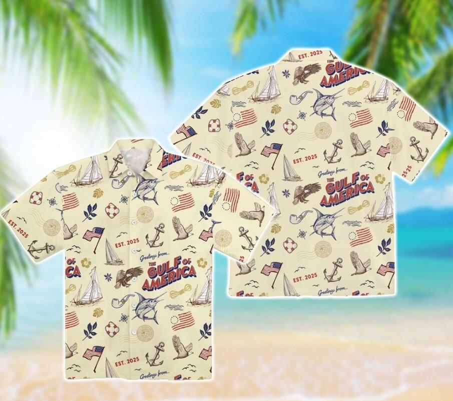 The Gulf Of America Hawaiian Shirt, Summer Hawaiian Shirt Unisex T-Shirt S