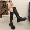 Winter Thick Sole Woman Short Plush High Boot Fashion Butterfly-knot Back Zippers Shoes Women's Slim Knight Long Booties