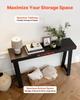 118 cm Console Table, Modern Desk Behind the Couch, Wooden Rectangle Entrance Desk, Narrow Long Sofa Table Accent Stand for Hallway, Bedroom, Living