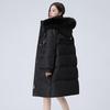 YAYA Women's Winter Faux Fur Hooded Down Jacket