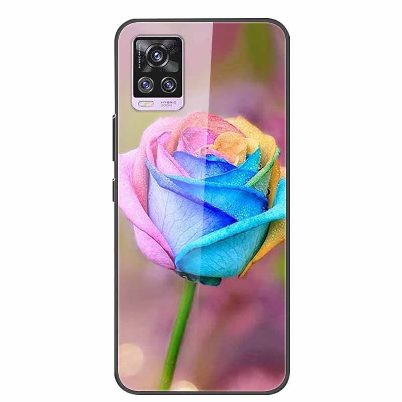 For Vivo V20 Pro Phone Case V 20 Pro Soft Bumper Tempered Glass Hard Back Covers Cases For Vivo V20 Pro Case 6.44" Coque Fundas
