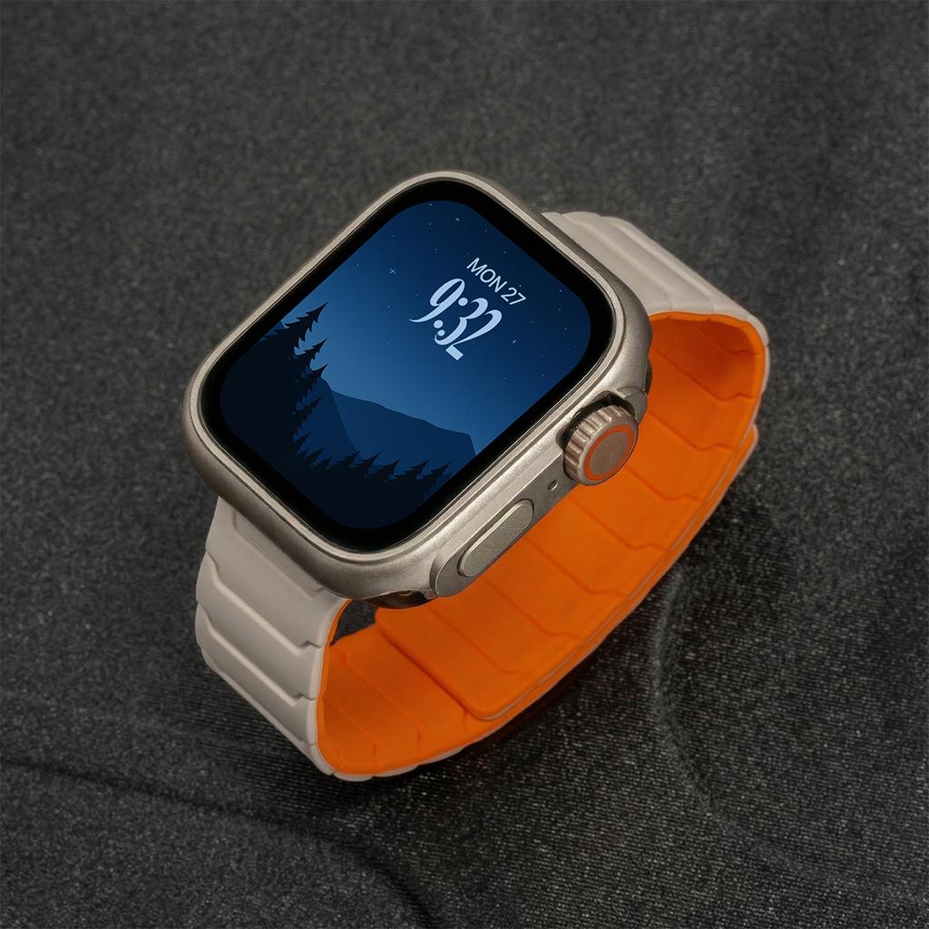 Fodral+Armband För Apple Watch Band 45mm 44 41 42 40mm Silikonarmband för Iwatch Serie 3 4 5 6 Se 7 8 9 10 Byt till Ultra Case