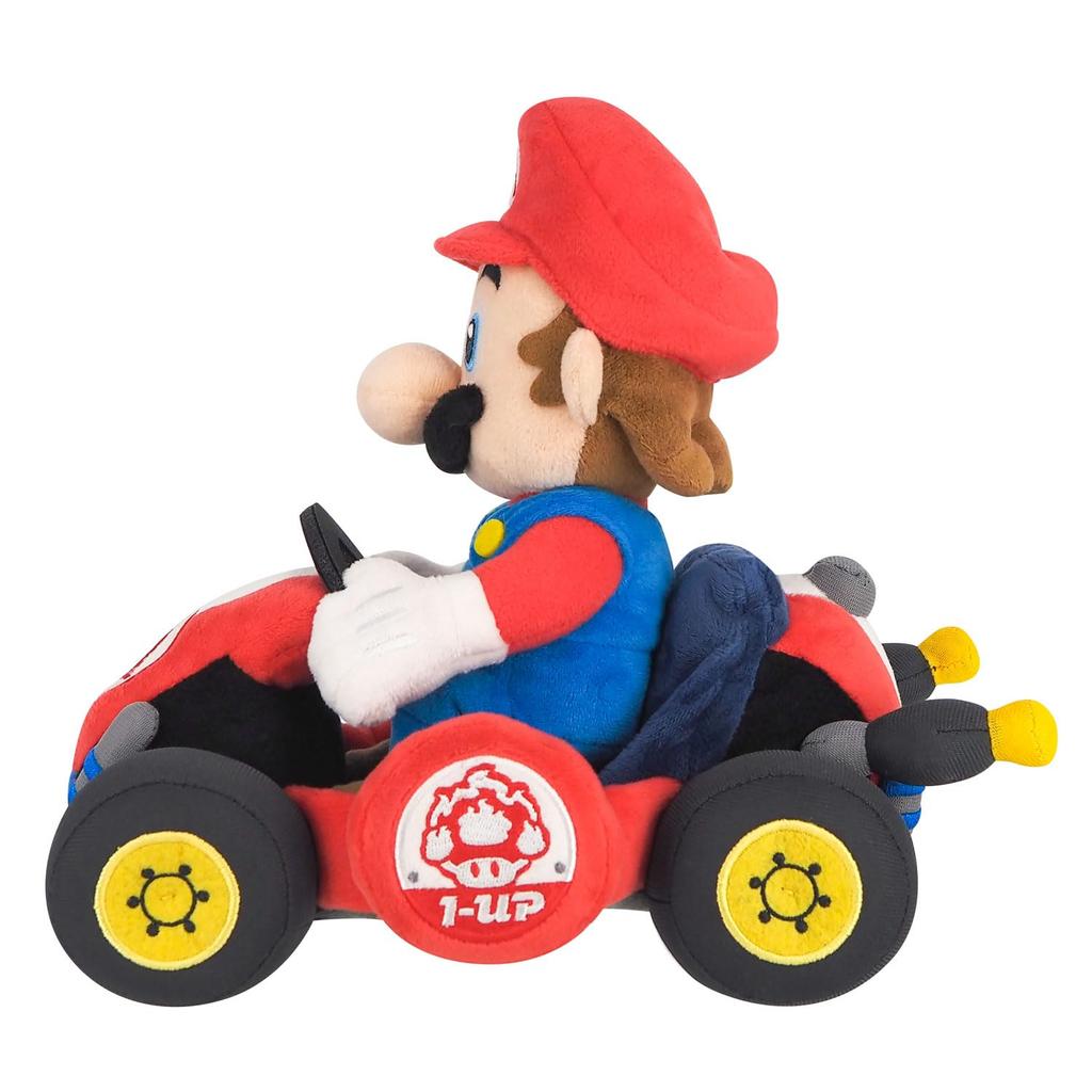 Sanei Boeki Super Mario Kart World Plush Toy, 17cm W X 27cm D X 22.5cm H, MKW01