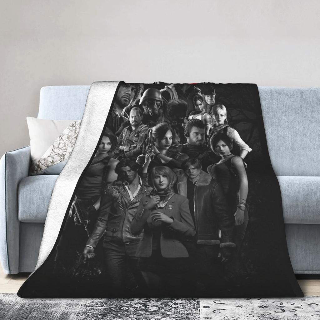Residents Evils 4 Remake Fanposter Blankets Quality Warm Throw Blanket Winter Girls Boys Couch Chair Sofa Bed Fluffy Bedspread