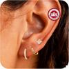 3 piece set Women's Hypoallergenic 14K Gold Plated Zircon Stud Earrings for Women Cartilage Multiple Ear Piercing Jewelry Gifts