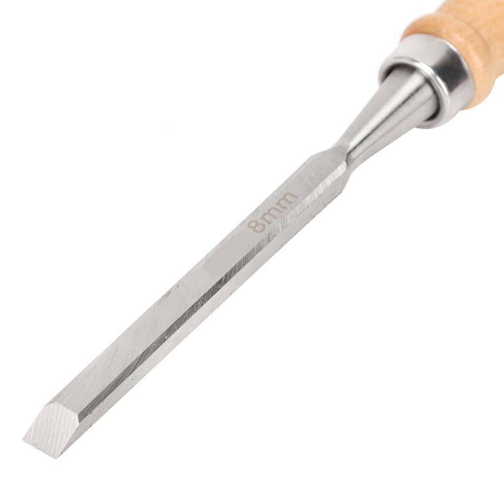 Wood Chisel Durable Chrome Vanadium Alloy Steel Carpentry Woodworking Hand Tool 8mm