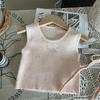 Korean-Style 2024 Summer Girls' Knit Vest & Pleated Skirt-Pants Set