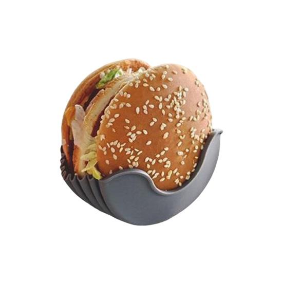 1/4 szt. Silikonowy stojak, wysuwany, stały pojemnik na burgery, bezdotykowy klips do burgerów, wielokrotnego użytku, uchwyt na pudełko na burgery, bezpieczny w zmywarce, klips do kanapek klasy spożywczej