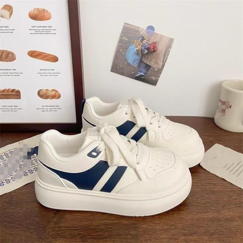 Autumn New Heightening Big Head Lace-up Small Casual Platform Sports Wind Shoes Women