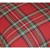 Cotton Edward Tartan Plaid Cushion Cover - Hand Woven - Sofa Throw Pillow Case - Bed Cushion Cover - 18 X 18 Inch - Set of 2 - Red