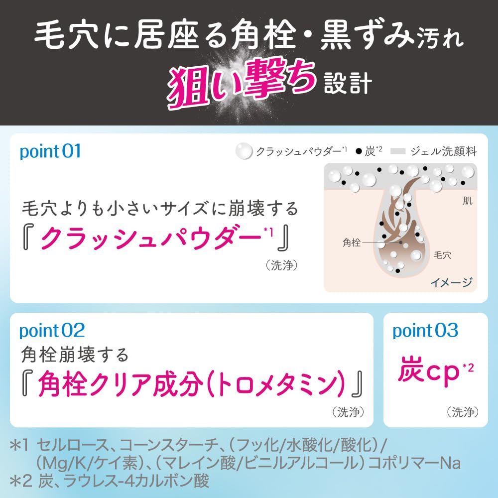 Suisai Beauty Clear Point Pore Polisher - Pore Care & Blackhead Remover Face Wash Treatment