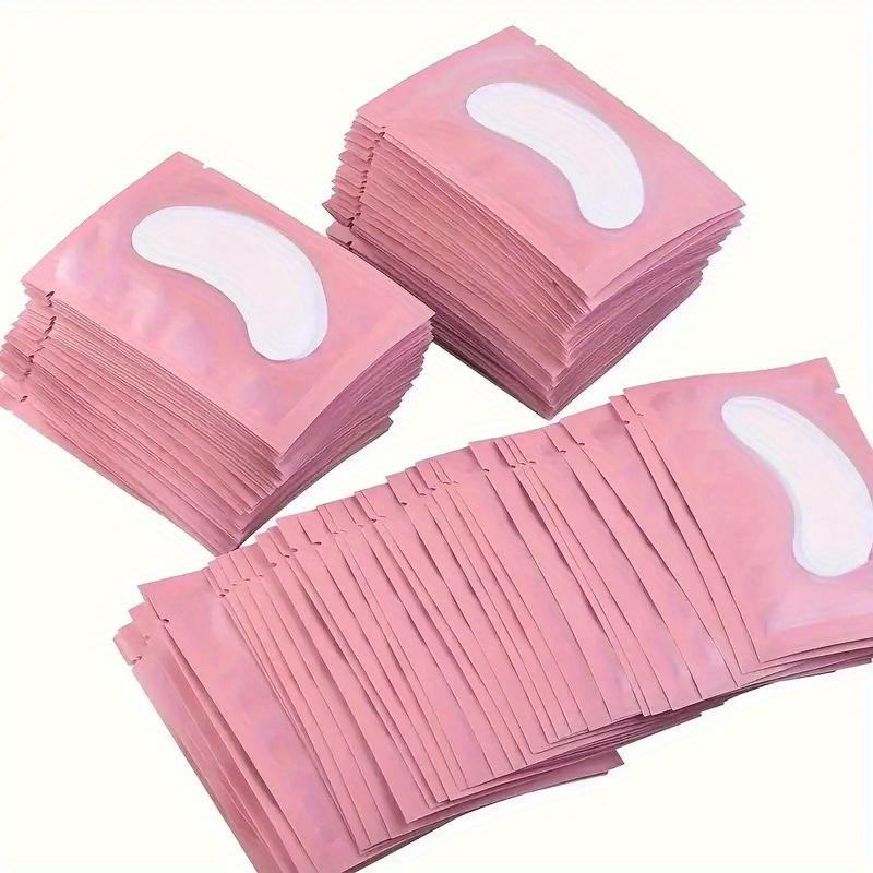 100 Pairs Pink Hydrogel Eye Patch Eyelash Extension Natural Lint Free Under Eye Gel Pads Lash Extension Supplies Beauty Tools