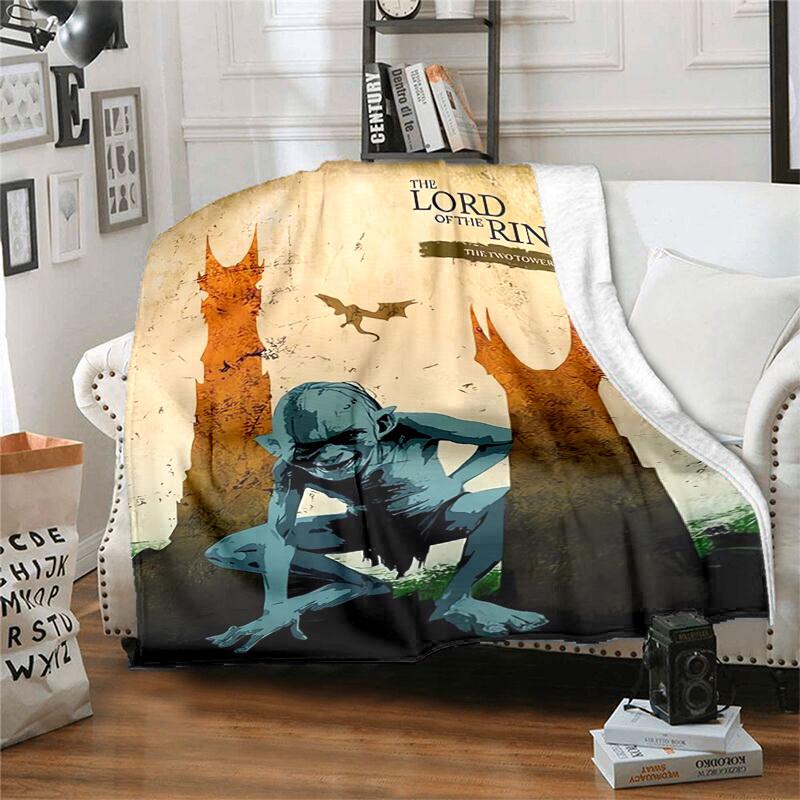 1pc Gollum The Two Towers Cartoon Blanket,Portable Throw for Travel & Camping, All Season Cozy Blanket,Ideal Gift