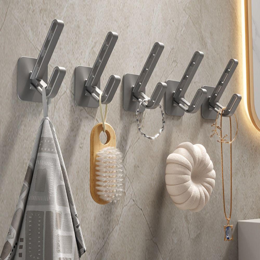 3Pcs Wall Mounted Bedroom Clothes Storage Hooks Bathroom Hangers  Home Storage Supplies