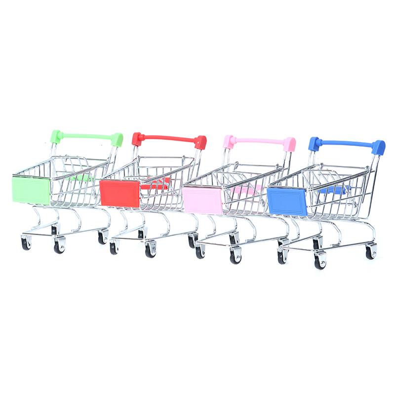 1 Pcs Mini Shopping Cart Supermarket Handcart Shopping Cart Storage Toy
