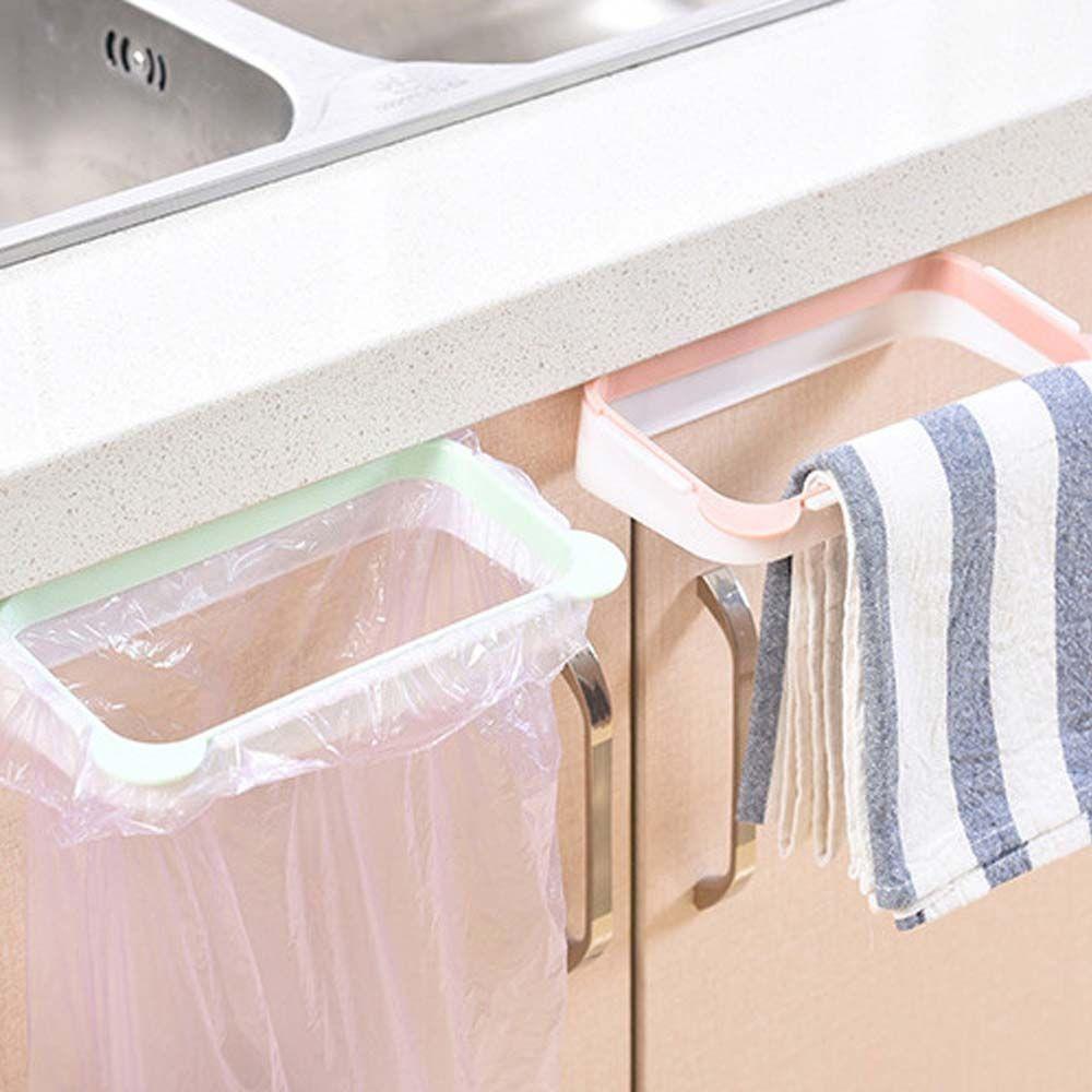 Cabinet Door Trash Bin Cupboard Hanging Basket Garbage Bag Holder Trash Rack Storage Organizer
